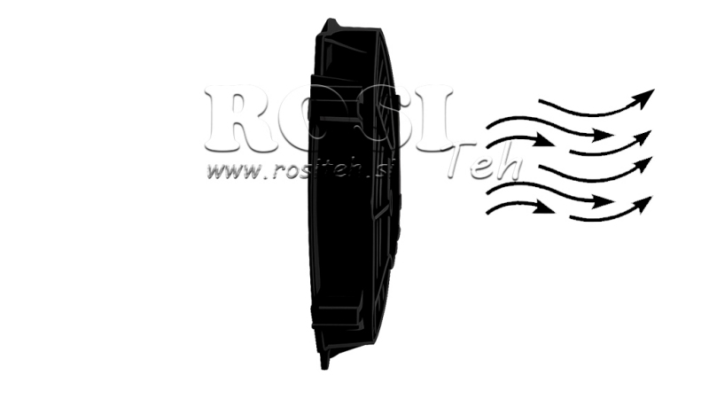 AKSÍÁLIS VENTILÁTOR 255mm elszívó 12V