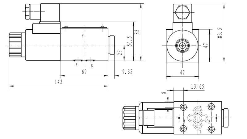 CETOP 3_1 COIL DIMENSIONS- 51B