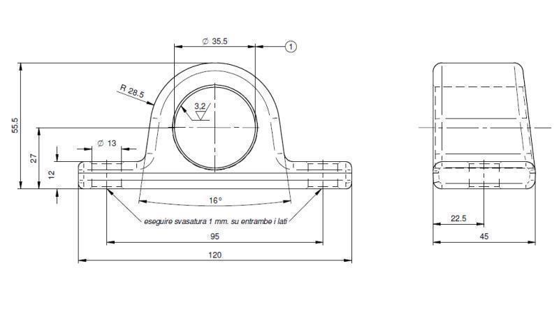HOLDER TIL TELESCOPISK CYLINDER FI35
