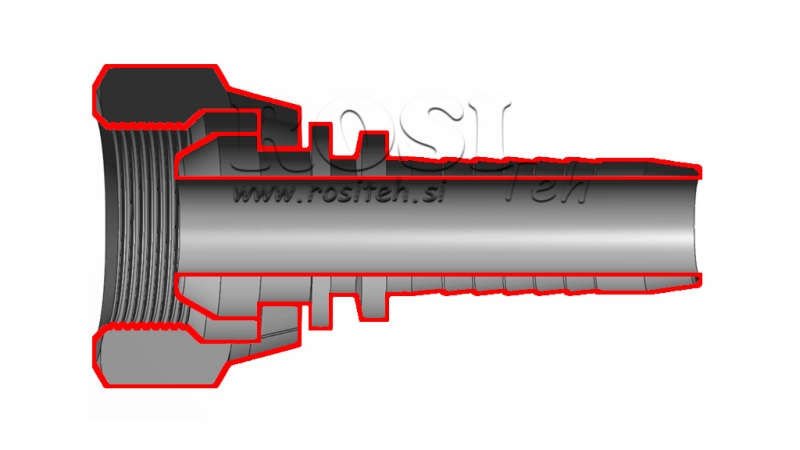 HYDRAULISCHER BSP-ANSCHLUSS WEIBLICH DN25-1 1/4