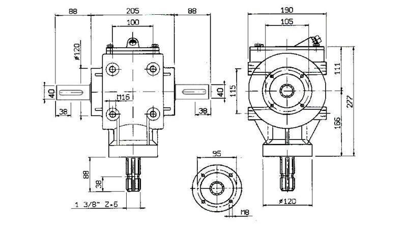 KULMAKÄÄNTÄJÄ PTO-R11S 1:2 (48HP-35kW)