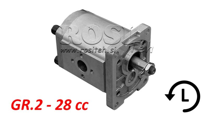 HYDRAULISK PUMP GR.2 28 CC VÄNSTER - FLANGE