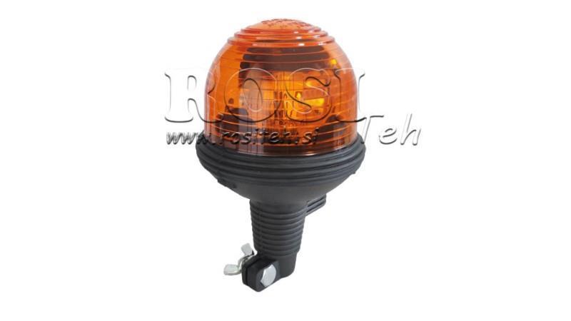 LED ROTATING FLEXIBLE BEACON LED 12V-24V WITH POLYCARBONATE DOME