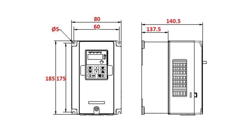 FREKVENČNI PRETVORNIK-INVERTER 3Faz 2,2kW GD20-2R2G-4-EU