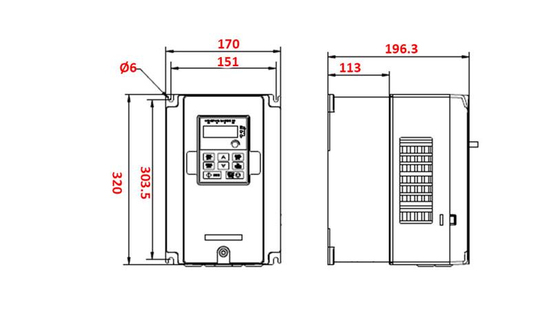 FREQUENCY CONVERTER - INVERTER 3ph 7,5kW GD20-7R5G-4-EU