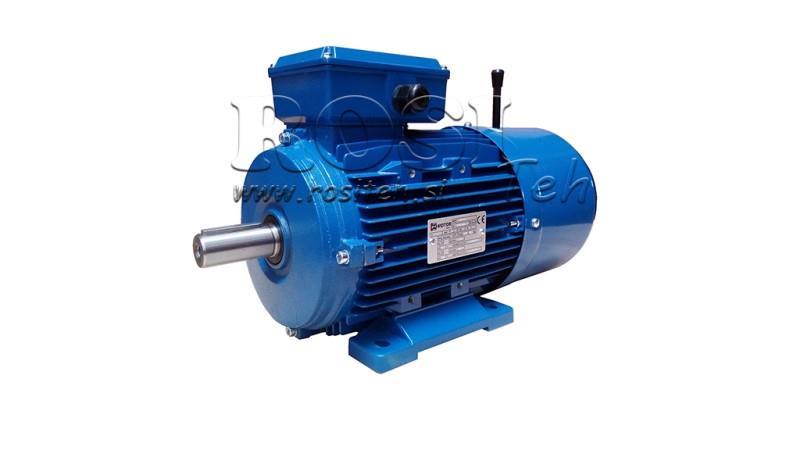 11kW-ELECTRIC MOTOR WITH BRAKE MSH160M-4_1460rpm 3PH legs-B3