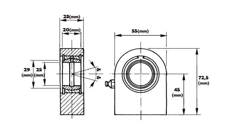 BALL-JOINT - FLAT FI 25/55