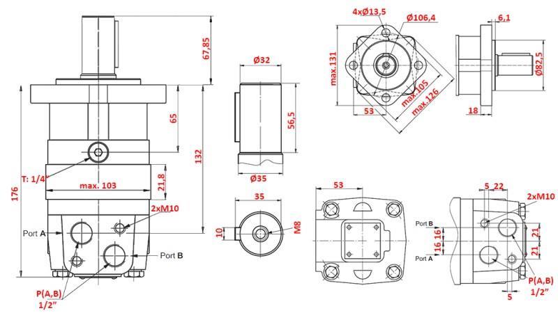 HYDRAULISK MOTOR MS 125