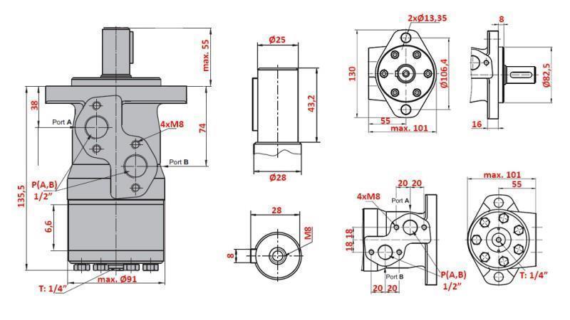 MOTORE IDRAULICO MP 50