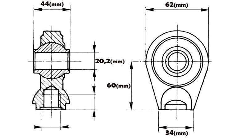 BALL-JOINT - CIRCLE Dia. 20,2/34