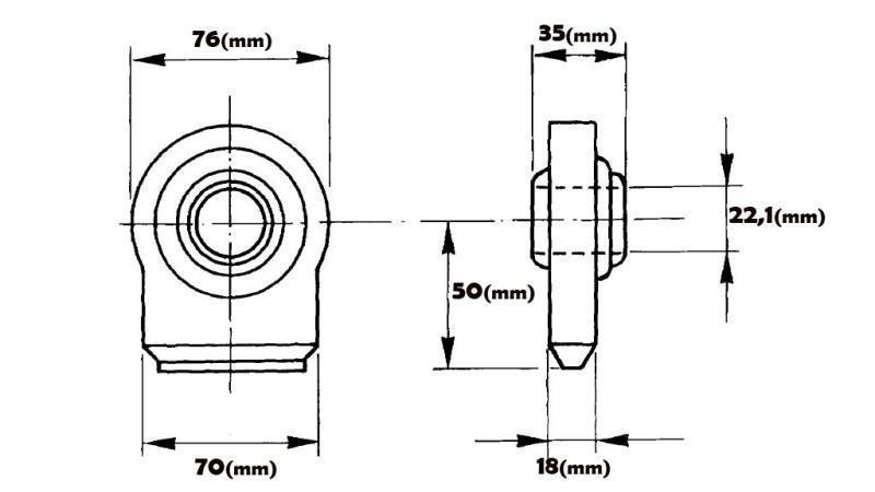 BALL-JOINT - FLAT KAT.1 FI22,1/70