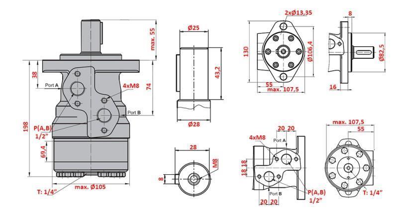 MOTORE IDRAULICO MR 400