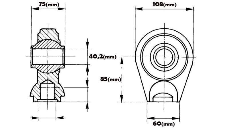 BALL-JOINT - CIRCLE Dia.40,2/60