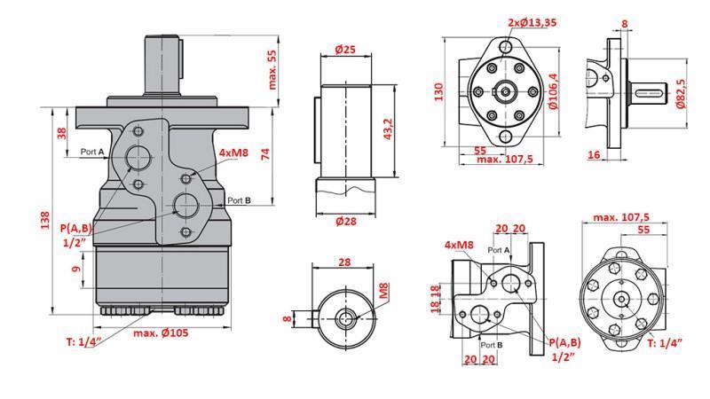 MOTORE IDRAULICO MR 50