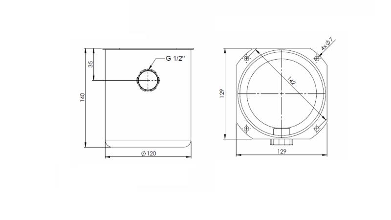 SERBATOIO IN METALLO ROLL PP 1 LITRO