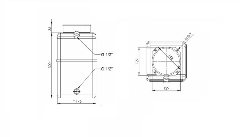 REZERVOAR PVC ROLL PP 8 LITER HORZONTAL-VERTICAL-dimenzije