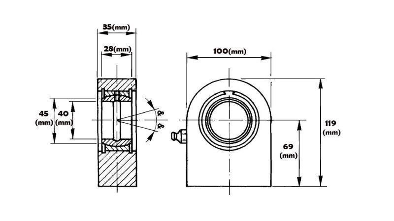 BALL-JOINT - FLAT FI 40/100