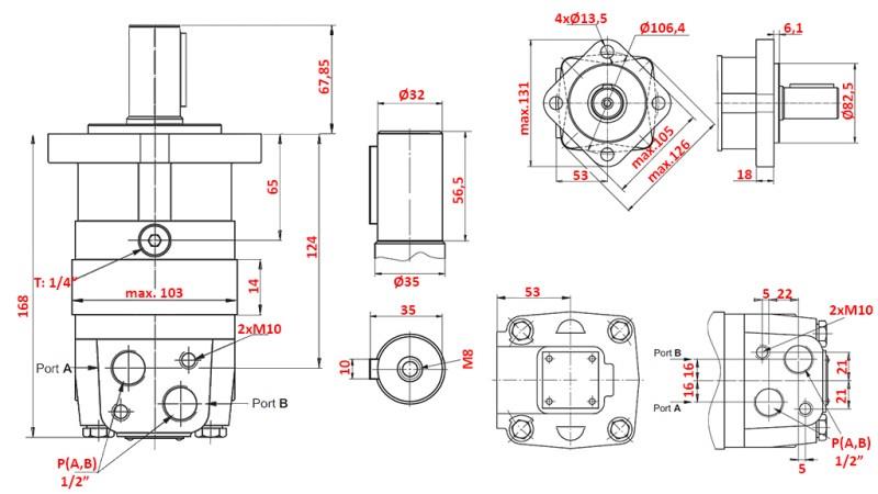 HYDRAULIC MOTOR MS 80