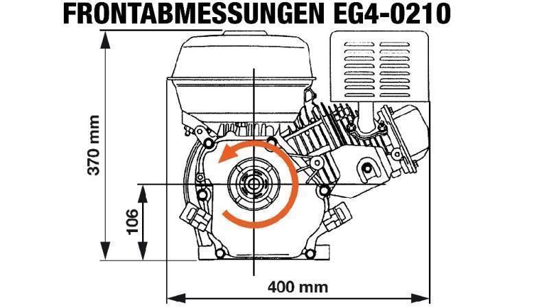 gasoline engine EG4-200cc-5.10 kW-3,600 RPM-E-KW20x53-electric start