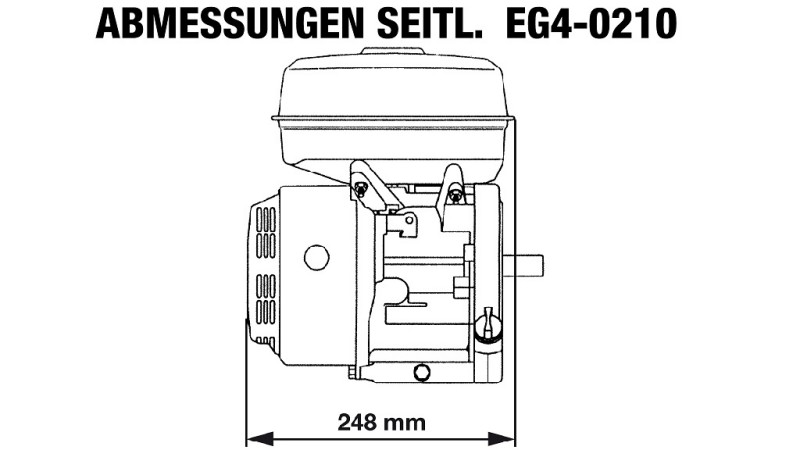 gasoline engine EG4-200cc-5.10 kW-3,600 RPM-E-KW20x53-electric start