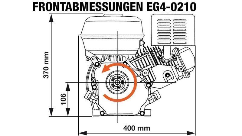 gasoline engine EG4-200cc-5.10kW-3,600 RPM-H-TP25x54.5-manual start