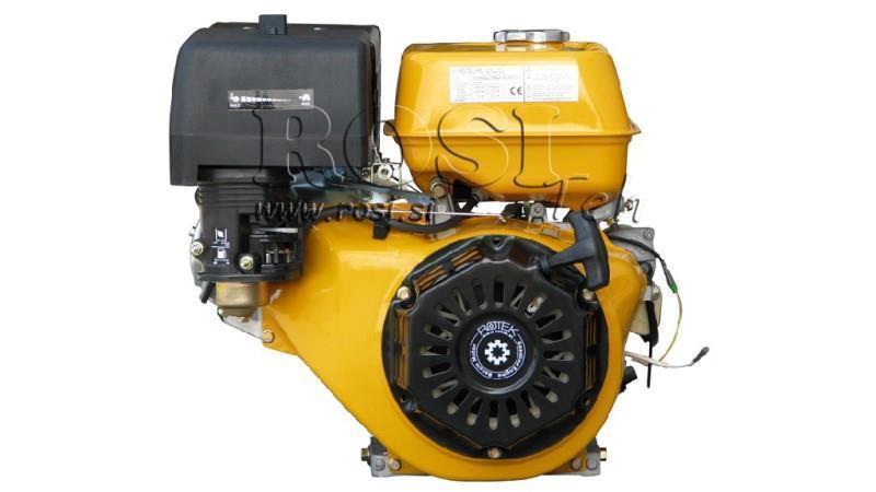 moteur à essence EG4-420cc-9.6kW-13.1HP-3,600 RPM-E-KW25.4x88.5-démarrage électrique