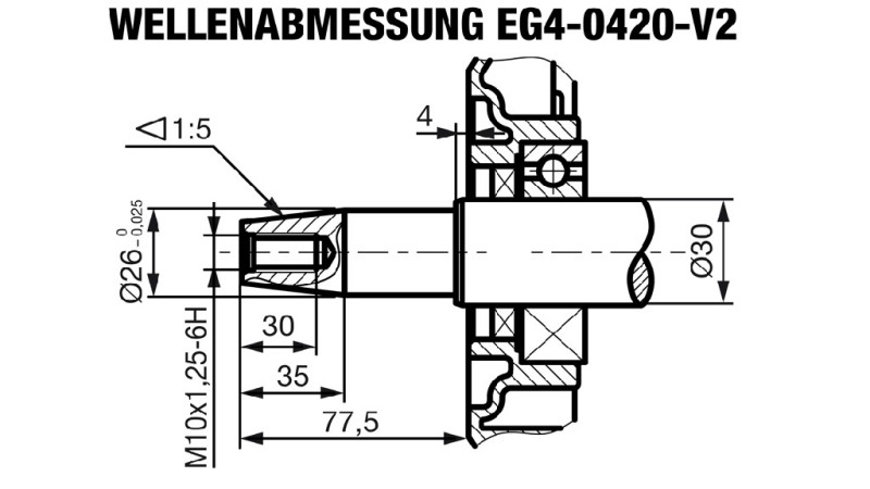 gasoline engine EG4-420cc-9.6kW-13.1HP-3,600 RPM-E-TP26x77.5-electric start