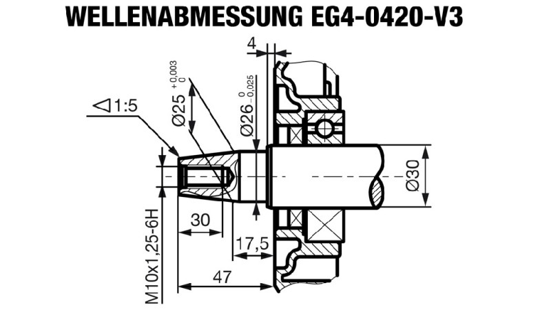 gasoline engine EG4-420cc-9.6kW-13.1HP-3,600 RPM-E-TP26x47-electric start