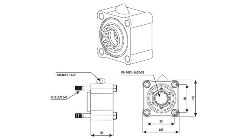 GEAR DRIVE FOR HYDRAULIC PUMP - ZF1 CASTING