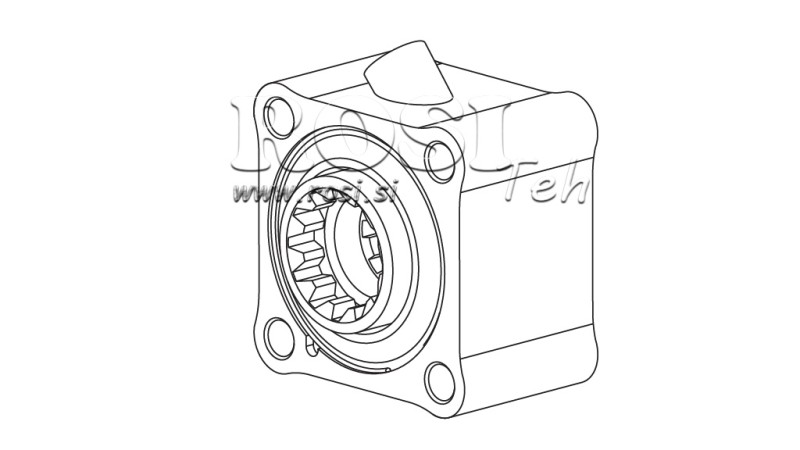 GEAR DRIVE FOR HYDRAULIC PUMP - ZF1 ALUMINIUM