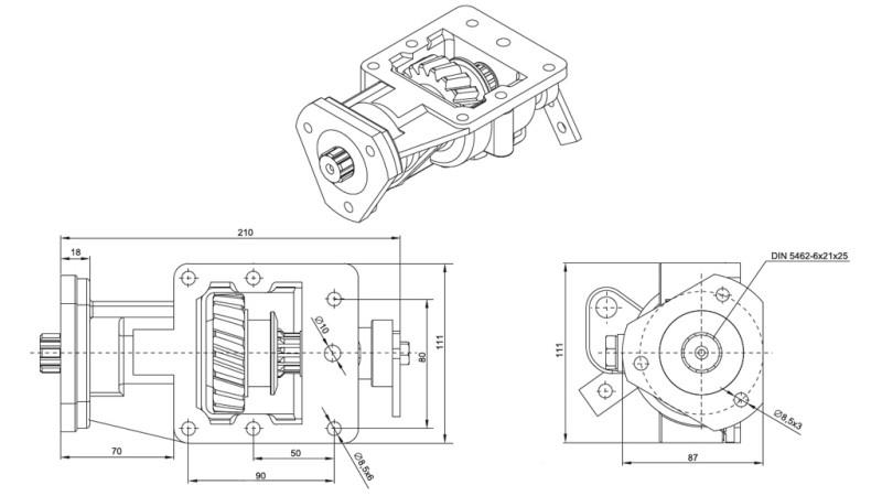 NEBENANTRIEB FÜR HYDRAULIKPUMPE - IVECO 2826