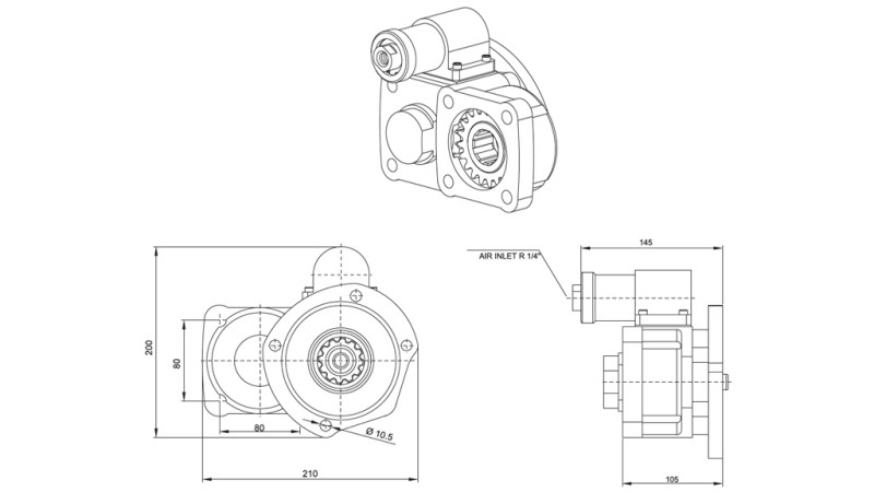 NEBENANTRIEB FÜR HYDRAULIKPUMPE - VOLVO R6-2