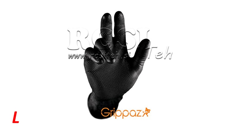 NITRIL-HANDSCHUHE GRIPPAZ SCHWARZ 50/1 - L