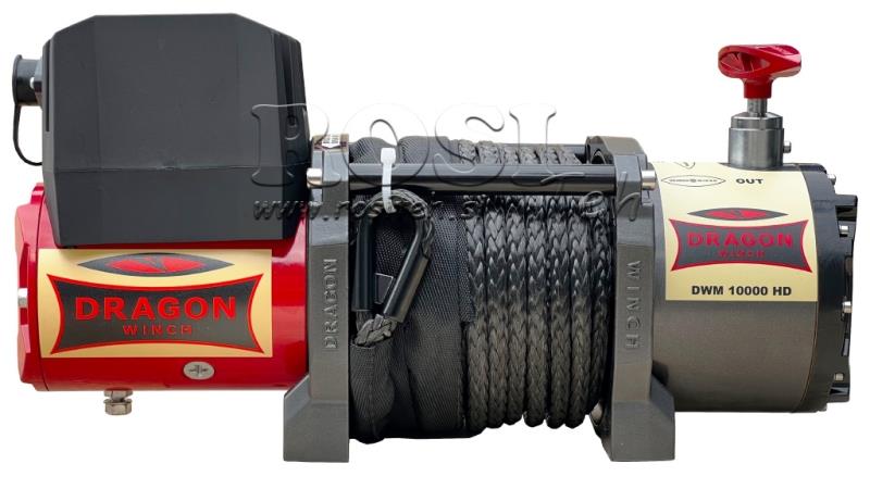 TREUIL ÉLECTRIQUE 12 V DWM 10000 HD - 4536 KG - CÂBLE SYNTHÉTIQUE