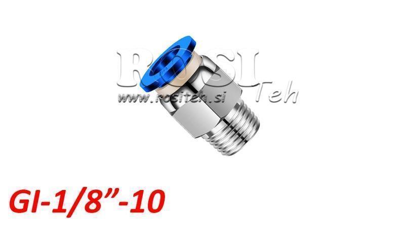 CONECTOR RETO PNEUMÁTICO TPA COM ROSCA GI-018-10