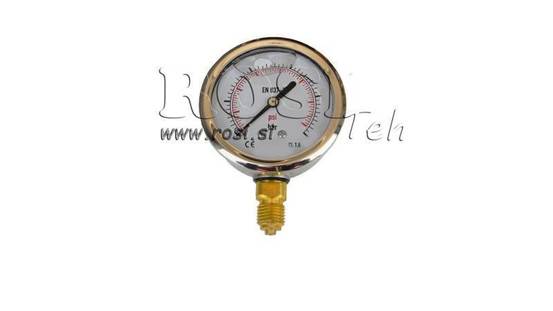 MANOMETER DN63 VERTICAL 0 - 250 BAR - 1/4