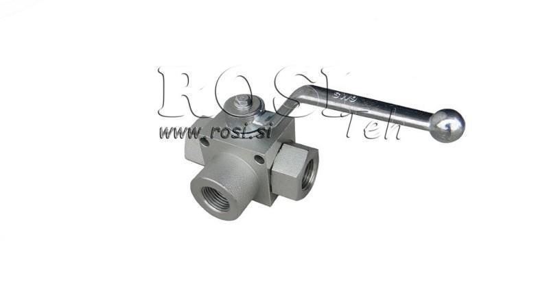 MANUAL 3-WAY VALVE RS3 1/2 - 500BAR - 60 lit