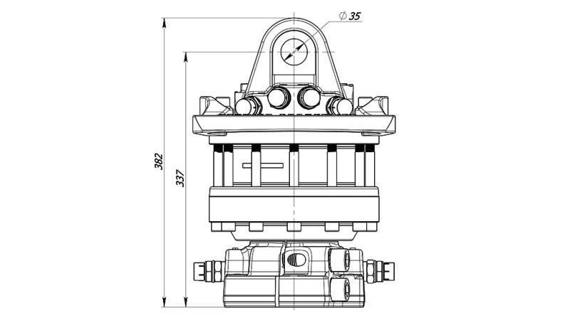 HIDRAVLIČNI ROTATOR 10000/5000 KG S PRIROBNICO
