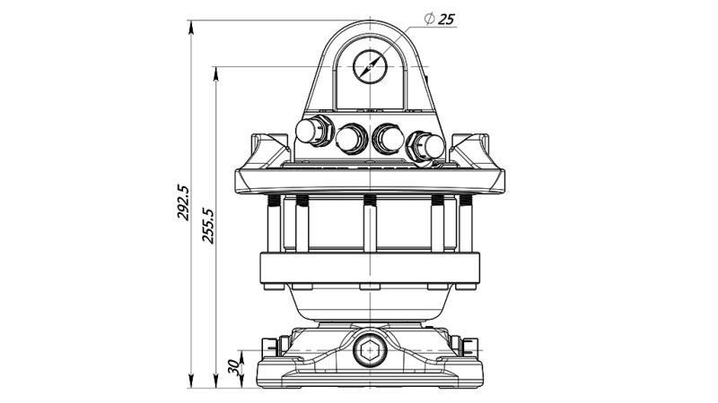 HYDRAULIC ROTATOR 4500/2250 KG WITH FLANGE