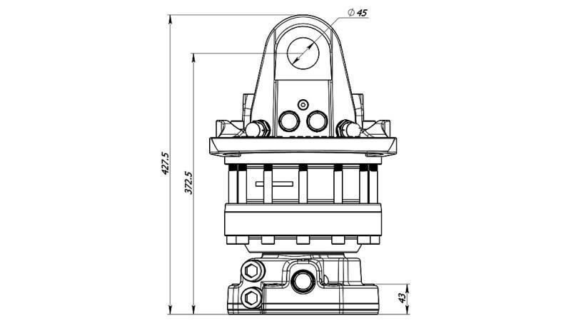 ROTATEUR HYDRAULIQUE 16000/8000 KG AVEC FLASQUE