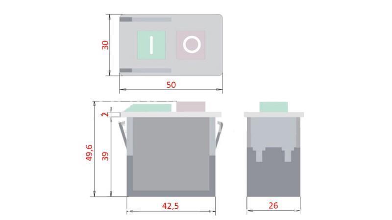 SWITCH on/off 5E4 250V 6A