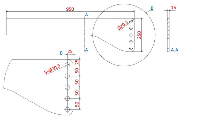 UNIVERSAL (950mm) FRONT HYDRAULIC LINKAGE TRACTOR CONSOLE 1500kg