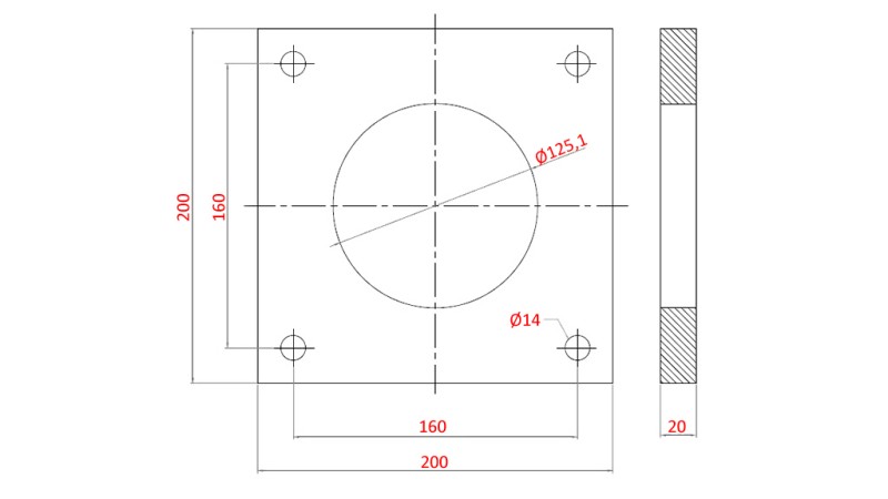 FLANSCH FÜR ZYLINDER AL.110