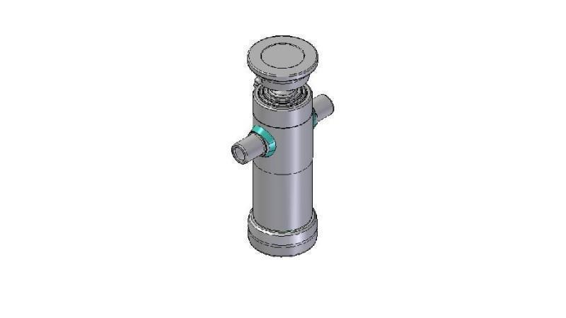 2032S -TELESKOPICKÝ CYLINDER ŠTANDARD/BALL 3 STUPNE CESTA 593 PRIEMER 95