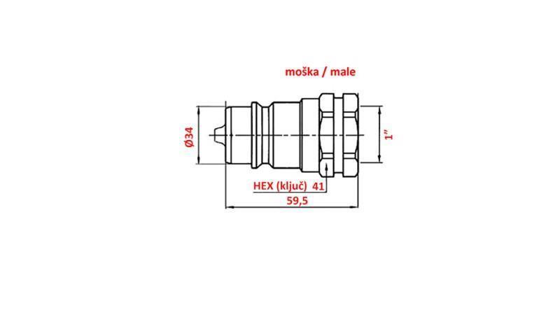 QUICK COUPLING TRACTOR MALE 1