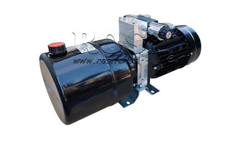 MINI HYDRAULIKAGGREGAT 380V AC (1.5 kW) 110 bar - 5.8 cc - 8.2 lit/min - Tank 6 lit