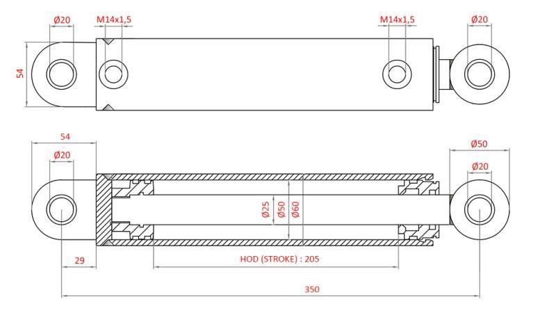 HYDRAULINEN OHJAUSSYLINTERI FIAT-NEW HOLLAND OEM-5189895