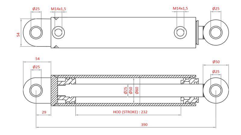 HIDRAULIČNI VOLANSKI CILINDAR FIAT-NEW HOLLAND OEM-87302891, 5164022, 82991196