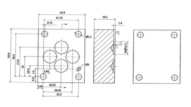 CLOSED BASE PLATE CETOP 3