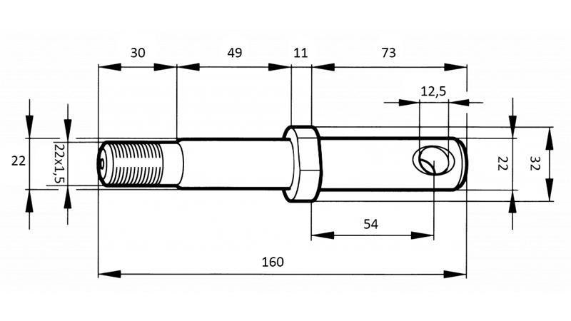 TELEPITŐ SZEG fi22mm BŐVITETT MENNETEL M 22x1,5